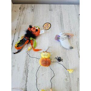 Russ ghost spider pumpkin hanging Halloween ornament decor